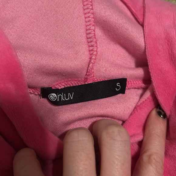 Pink velour track suit - Picture 2 of 2